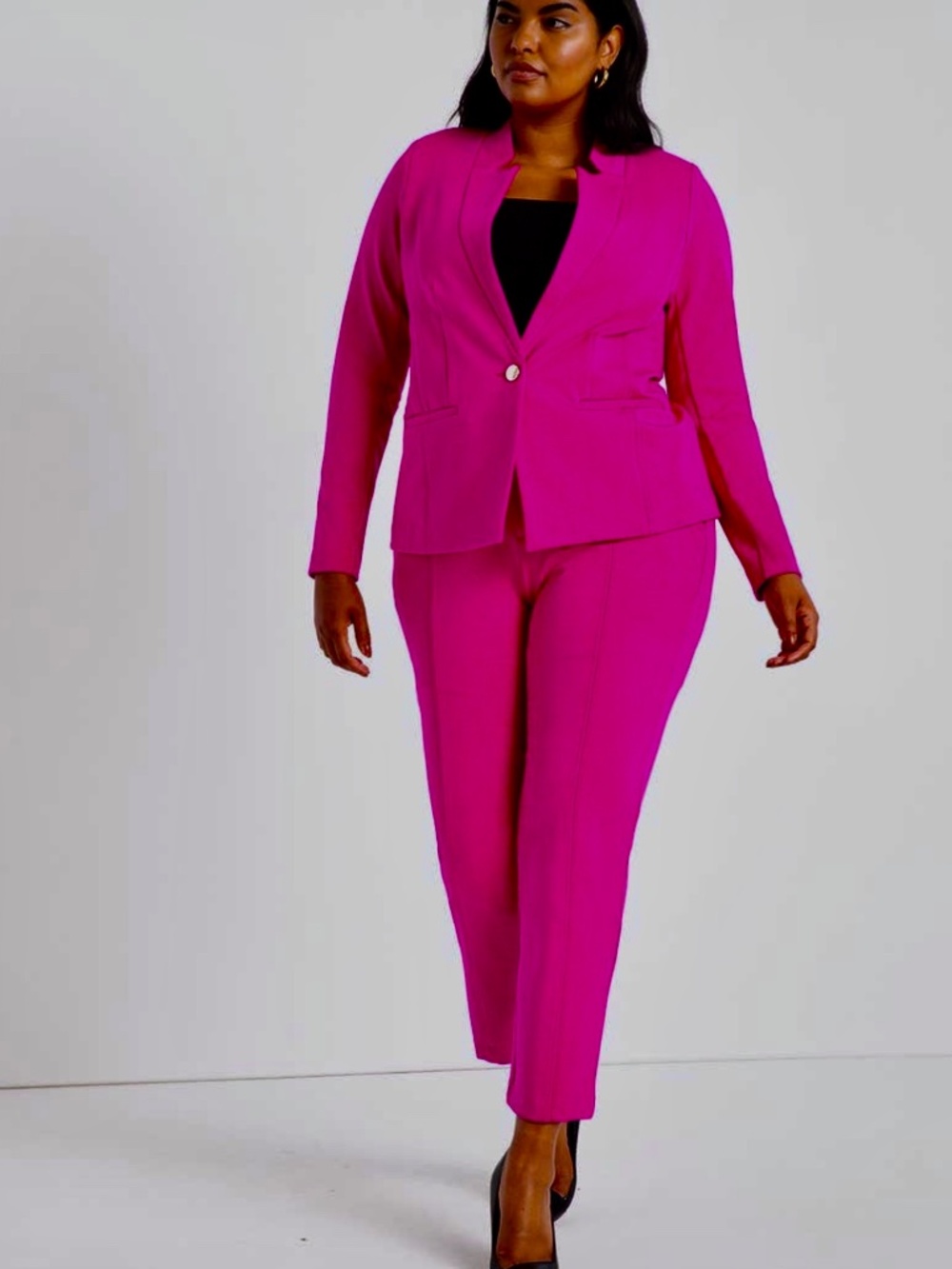 Eloquii Women’s Plus Size The Ultimate Stretch One Button Blazer and Pant